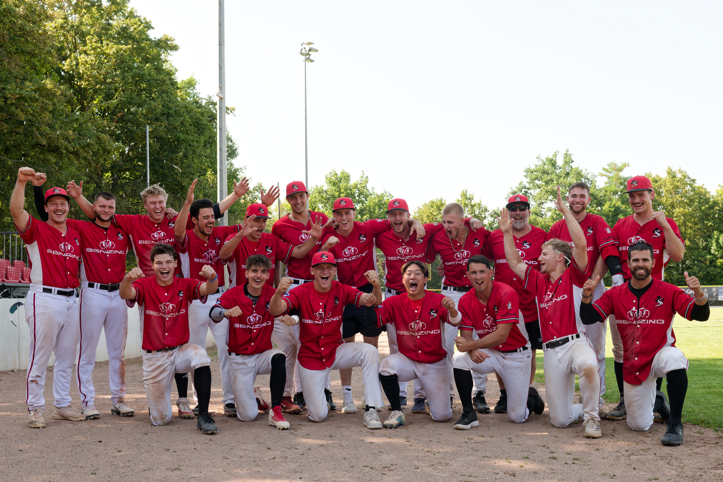 Endlich wieder einmal in den Playoffs der höchsten deutschen Baseball-Liga: Nach zwei Siegen gegen Gauting treffen die Stuttgart Reds nun auf die Bonn Capitals. (Foto: Iris Drobny)
