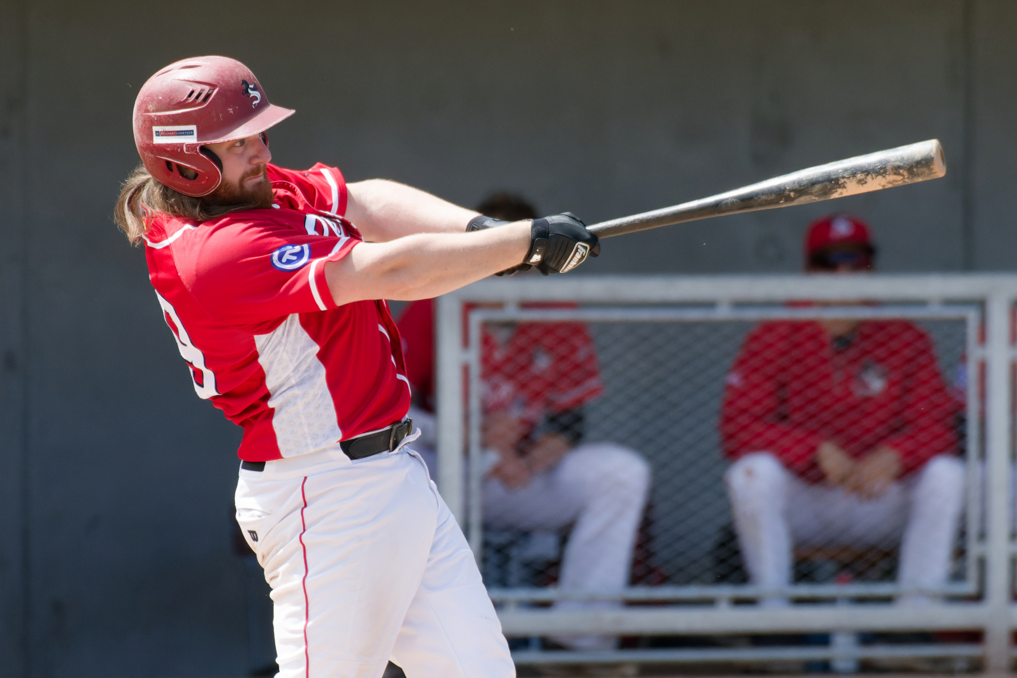 Joe DiMartino, der in Spiel als DH für die Stuttgart Reds antrat, am Schlag. (Foto: Iris Drobny)