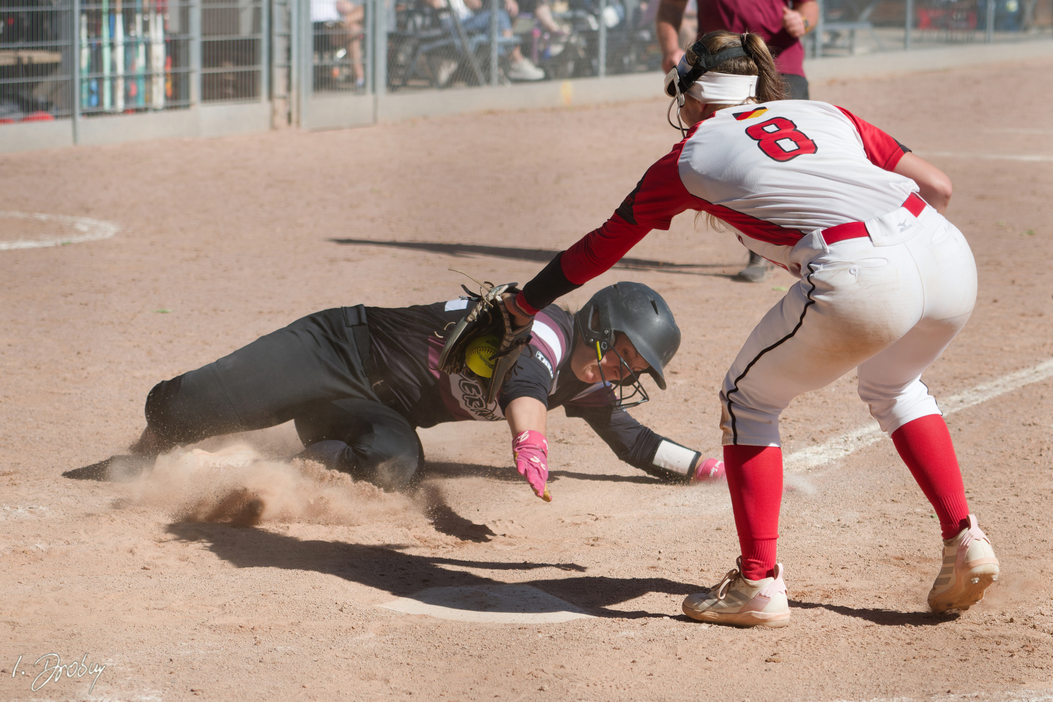 Die Halbfinalserie der Reds gegen die Wesseling Vermins bleibt spannend. Nach zwei Spielen heißt es 1:1. (Foto: Iris Drobny)